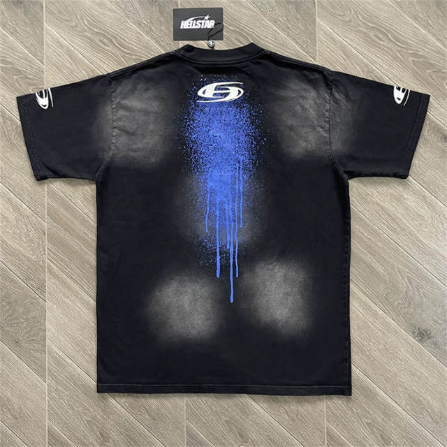High Quality Hellstar Splatter Starry Sky Washed Graphic T-Shirt