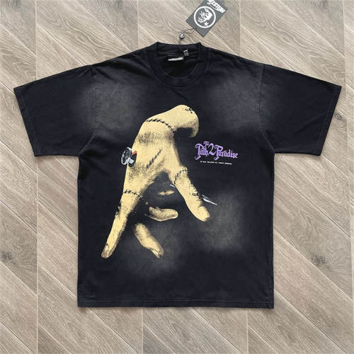 High Quality Hellstar "Path 2 Paradise" Stitched Hand Tee | Black