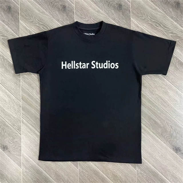 High Quality Hellstar Classic Black Graphic T-Shirt
