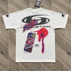 High Quality Hellstar Spray‑Paint Graffiti Back‑Print Tee | White