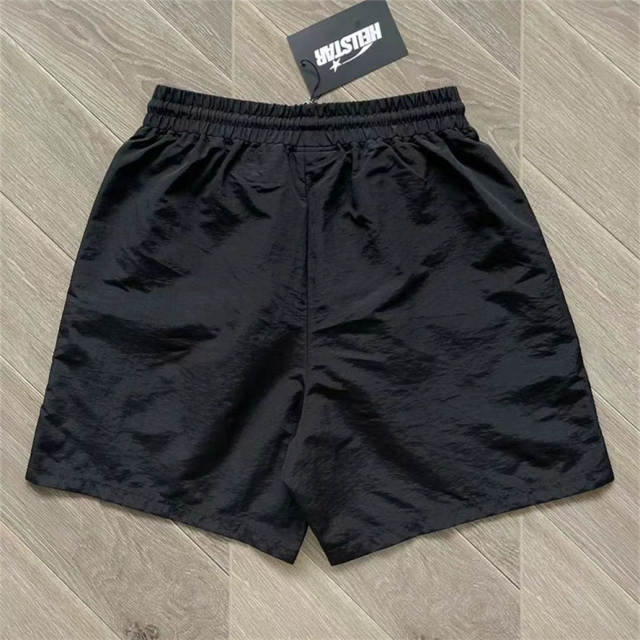 High Quality Hellstar Red Accent Side Logo Nylon Shorts | Black