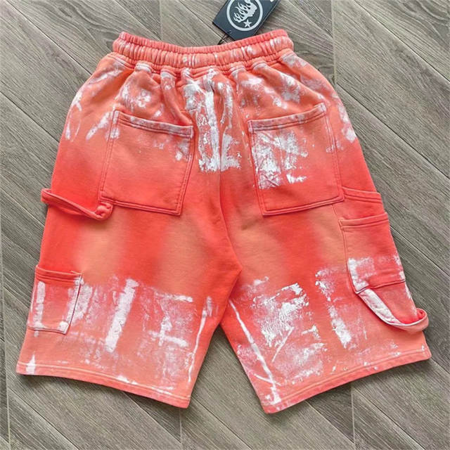 High Quality Hellstar Splatter Carpenter Shorts | Vintage Wash