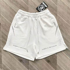 High Quality Hellstar Spike Dot Logo Sweat Shorts | White