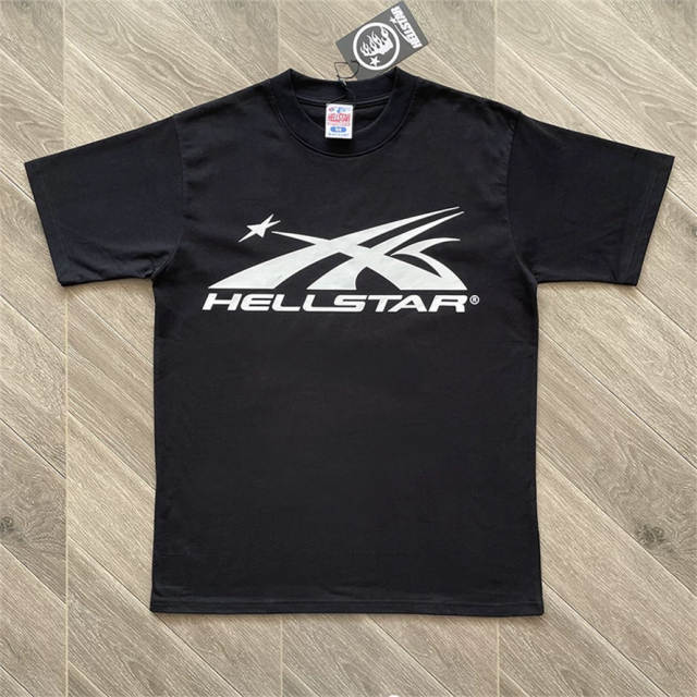 High Quality Hellstar Classic Spike X Logo Tee | White