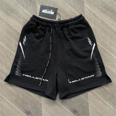High Quality Hellstar Spike Dot Logo Sweat Shorts | Black
