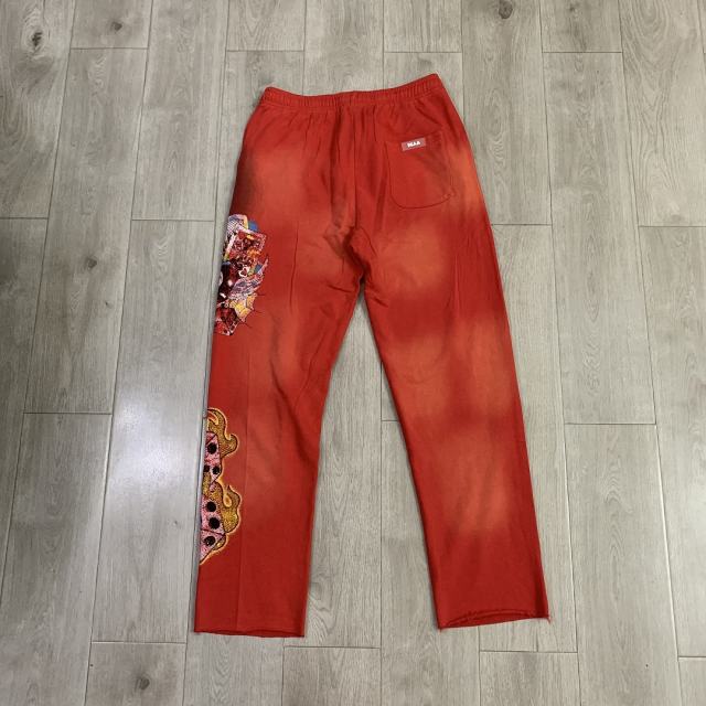 DUAA Tribal Heart Totem Sweatpants | Vintage Washed White