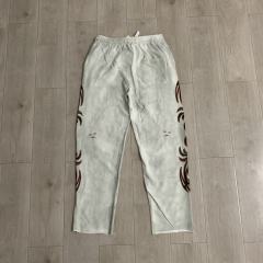 DUAA Tribal Heart Totem Sweatpants | Vintage Washed White