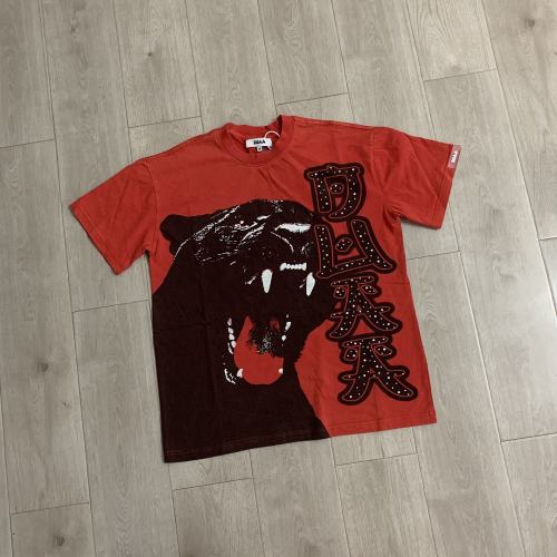 DUAA Roaring Panther Vertical Letter Tee | Vintage Washed Red