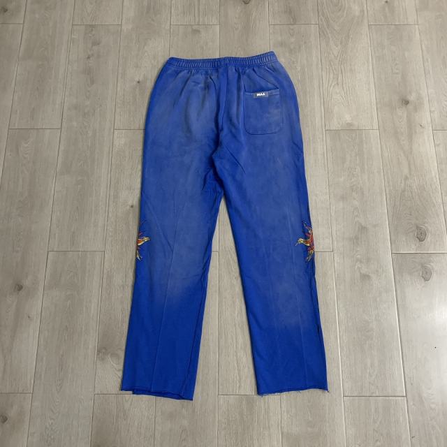 DUAA Panther Flame Sun Totem Sweatpants | Vintage Washed Blue