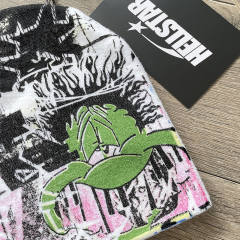 Hellstar Flame Logo Print Knit Beanie