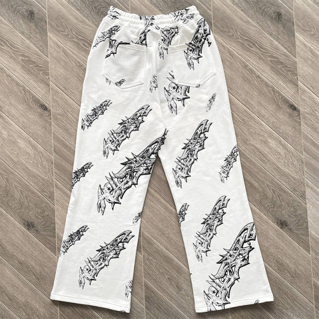 High Quality Hellstar Studios Graffiti Zip Up Hoodie and Pants Set