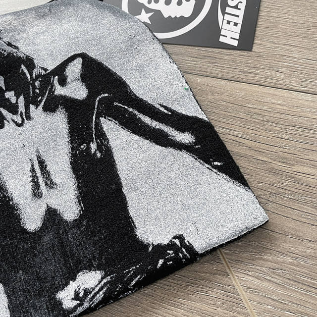 Hellstar Flame Logo Print Knit Beanie