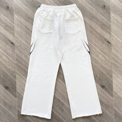 High Quality Hellstar White Tribal Flame Flare Sweatpants