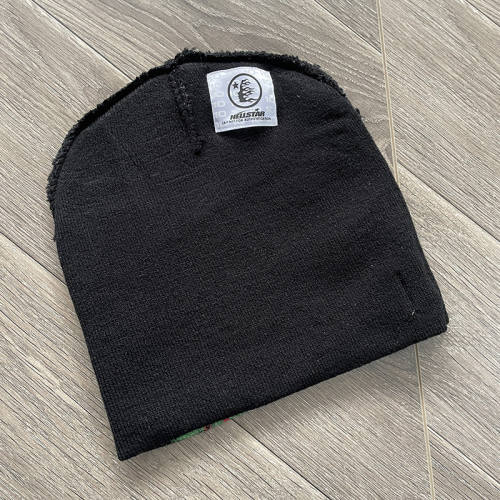 Hellstar Flame Logo Print Knit Beanie