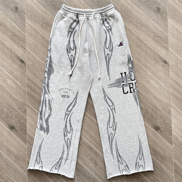High Quality Hellstar Holy Cross Grey Pullover Hoodie and Pants Set