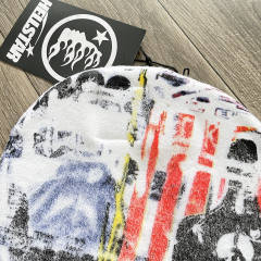 Hellstar Flame Logo Print Knit Beanie