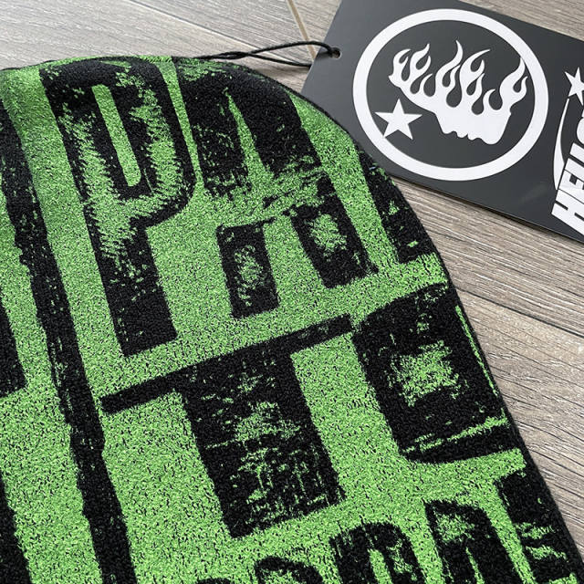 Hellstar Flame Logo Print Knit Beanie