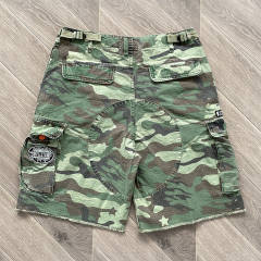 Hellstar Studios Camo Embroidered Patch Cargo Shorts