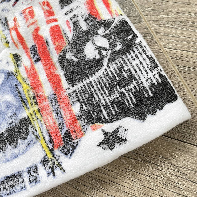 Hellstar Flame Logo Print Knit Beanie