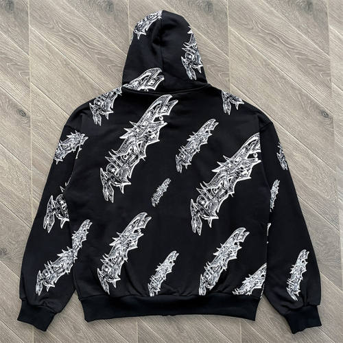 High Quality Hellstar Studios Graffiti Zip Up Hoodie and Pants Set