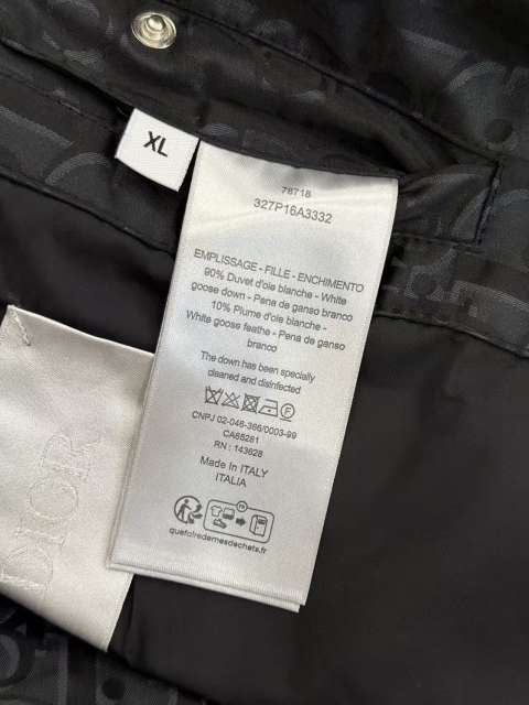 1:1 quality version All Over Oblique Monogram Stand Collar Quilted Down Jacket 29481993