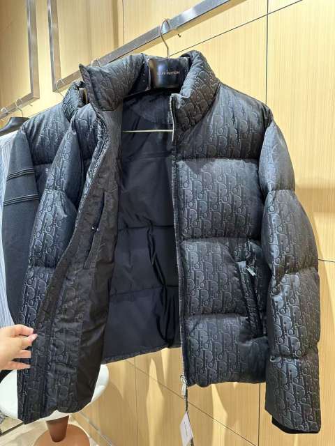 1:1 quality version All Over Oblique Monogram Stand Collar Quilted Down Jacket 29481993