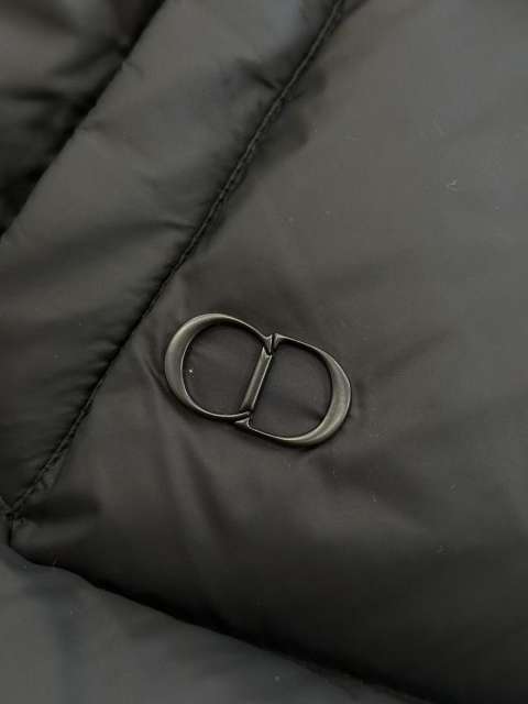 1:1 quality version CD Logo Stand Collar Square Quilted Cropped Down Jacket 2 colors 29482008