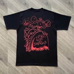 Glo Gang Glo Or Die Flag Sun Mascot Black T-Shirt