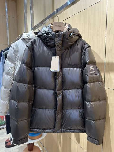 1:1 quality version Knight Logo Plaid Placket Hooded Quilted Down Jacket 3 colors 29481498