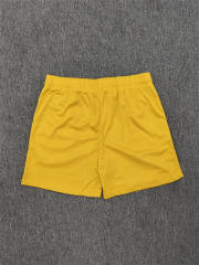 1:1 Top Qualtiy Eric Emanuel Yellow Double Lightning Bolt EE Logo Mesh Shorts