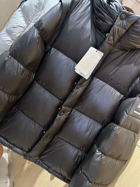 1:1 quality version Knight Logo Plaid Placket Hooded Quilted Down Jacket 3 colors 29481498