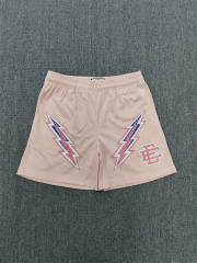1:1 Top Qualtiy Eric Emanuel Pink Blue Lightning Bolt EE Logo Mesh Shorts