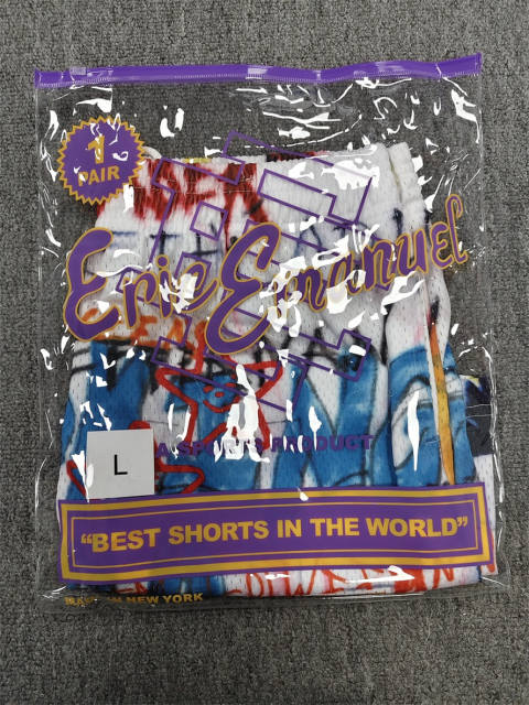 1:1 Top Qualtiy Eric Emanuel Halloween Pumpkin Graffiti EE Logo Mesh Shorts