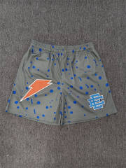 1:1 Top Qualtiy Eric Emanuel Light Grey Blue Abstract Print Mesh Shorts