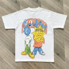 Glo Gang Cookies Two Cartoon Character Graphic White T-Shirt
