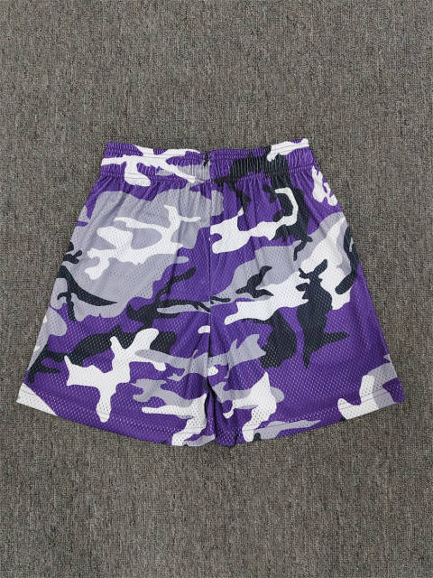 1:1 Top Qualtiy Eric Emanuel Purple Camo EE Logo Mesh Shorts