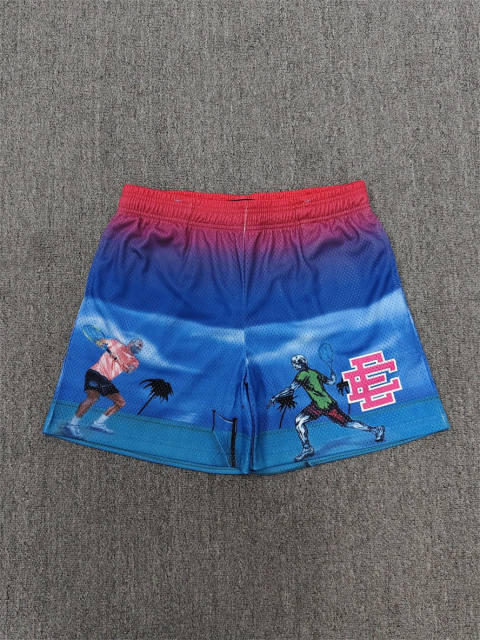1:1 Top Qualtiy Eric Emanuel Skeleton Tennis EE Logo Mesh Shorts