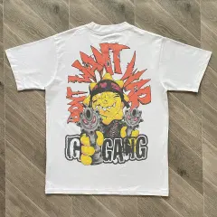 Glo Gang Don't Want War Sun Character Graphic Black T-Shirt