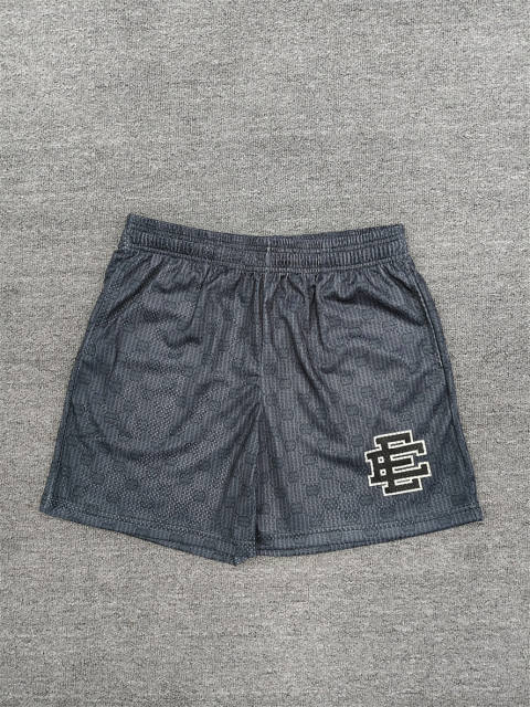 1:1 Top Qualtiy Eric Emanuel Dark Grey Monogram EE Logo Mesh Shorts