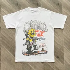 Glo Gang Don't Want War Sun Character Graphic Black T-Shirt