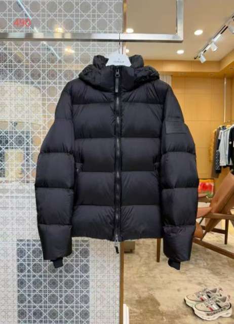 1:1 quality version Rubber Logo Patch Hooded Quilted Casual Zip-Up Down Jacket 3 colors 29481485