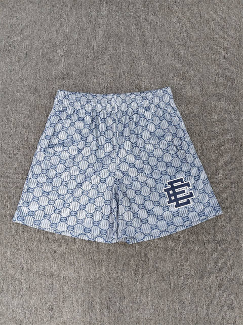 1:1 Top Qualtiy Eric Emanuel Light Blue Monogram EE Logo Mesh Shorts