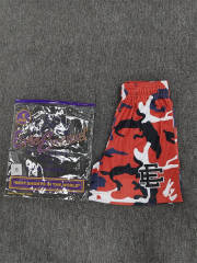 1:1 Top Qualtiy Eric Emanuel Red White Navy Camo EE Logo Mesh Shorts