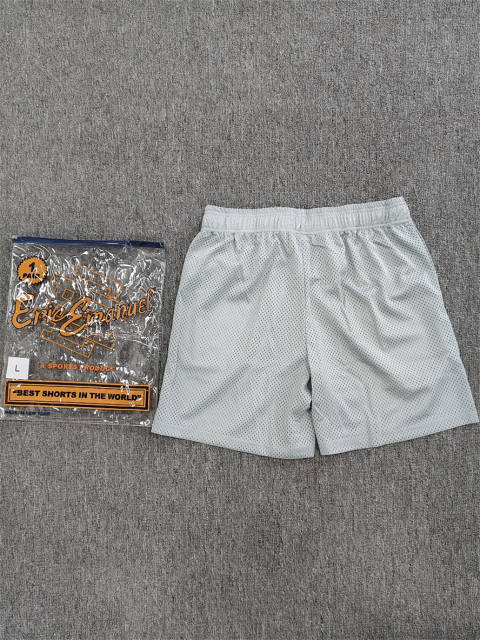 1:1 Top Qualtiy Eric Emanuel Heather Grey Monogram Mesh Shorts