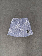 1:1 Top Qualtiy Eric Emanuel Light Purple Paisley EE Logo Mesh Shorts