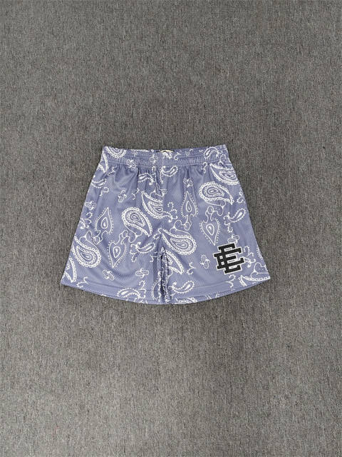 1:1 Top Qualtiy Eric Emanuel Light Purple Paisley EE Logo Mesh Shorts