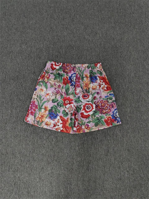 1:1 Top Qualtiy Eric Emanuel Pink Vintage Floral Bouquet EE Logo Mesh Shorts