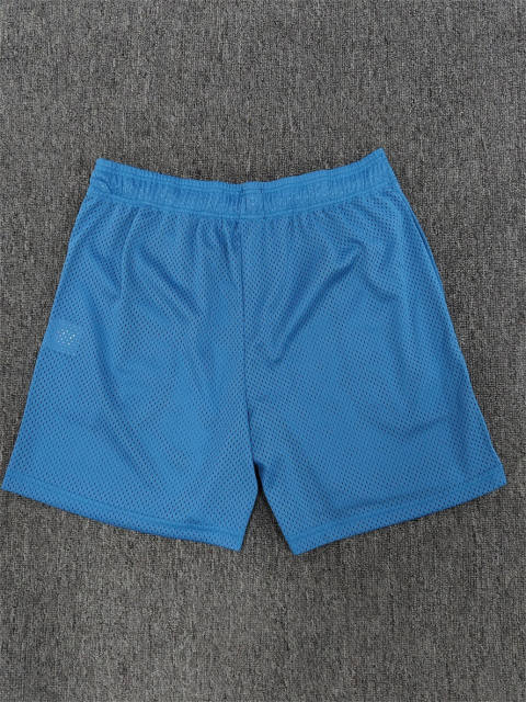 1:1 Top Qualtiy Eric Emanuel Light Blue Lightning Bolt EE Logo Mesh Shorts