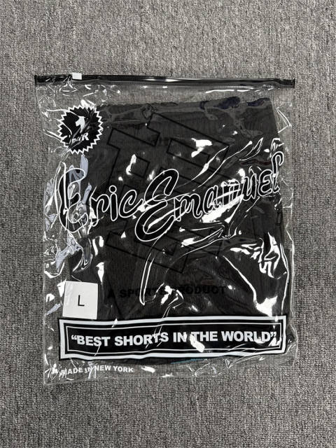 1:1 Top Qualtiy Eric Emanuel Black Eagle Head EE Logo Mesh Shorts