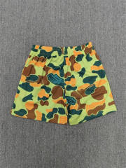 1:1 Top Qualtiy Green Orange Camo EE Logo Mesh Shorts